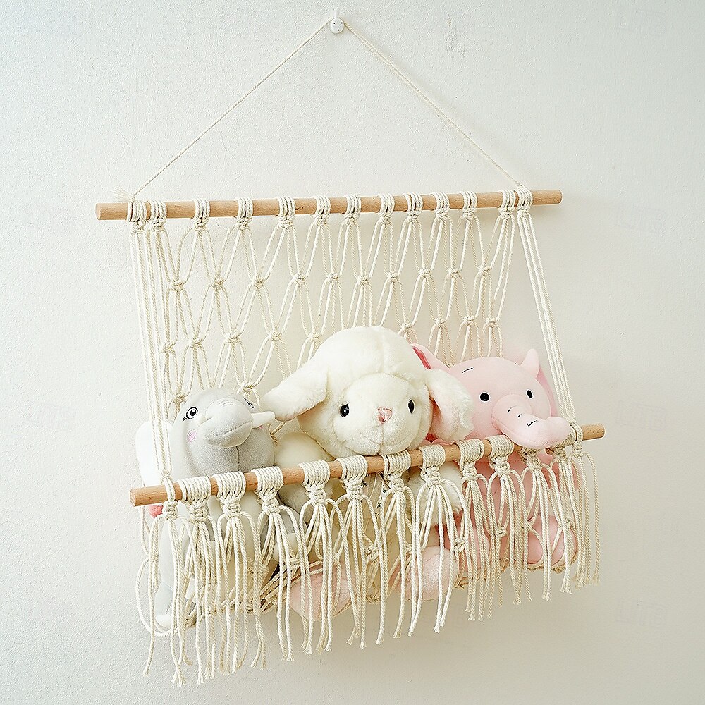 Macrame Hanging Basket for Fruit and Vegetable Storage Boho Kitchen Storage Basket Macrame Fruit Hammock Vegetable Fruit Holder Mesh Fruit Bowl Macrame Braided Decoration 2025 - $58.99 –P2