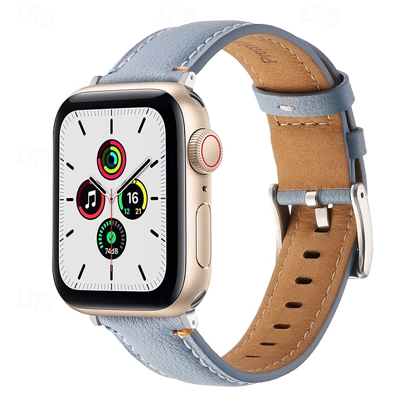 Bőr zenekar Kompatibilis valamivel Apple Watch óraszíj 38mm 40mm 41mm 42mm 44mm 45mm 49mm Fém kapocs Luxus Állítható Valódi bőr Csere óraszíj mert iwatch Ultra 2 Series 9 8 7 SE 6 5 4 3 2 1 2025 - $14.99 –P11