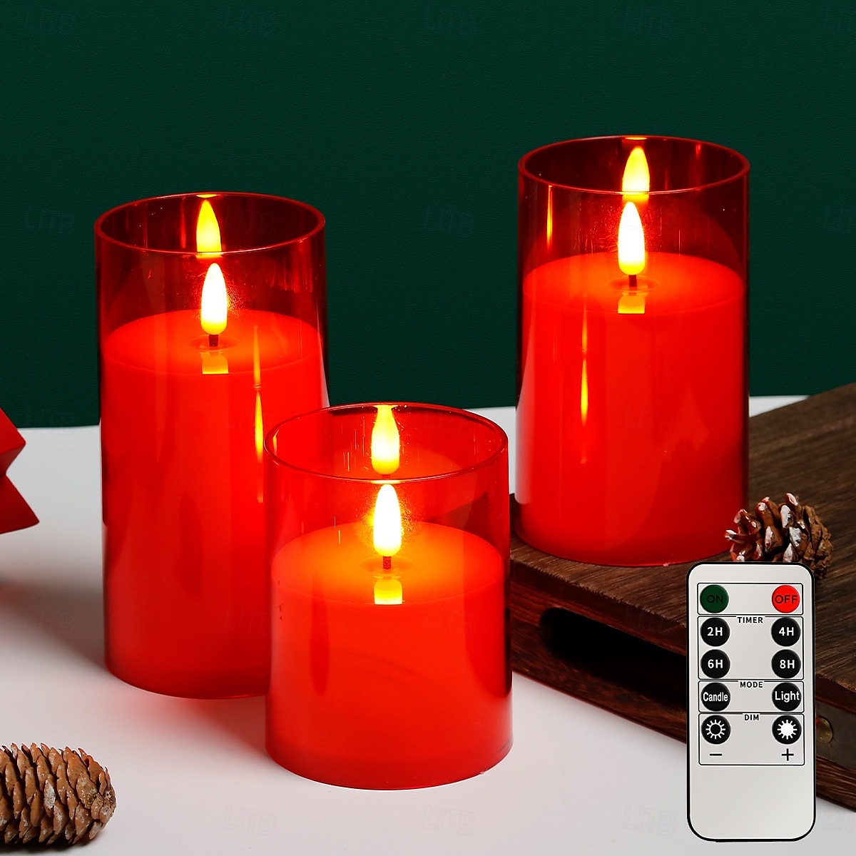 2025年 キャンドル リモートコントロール ON / OFF クリスマス ハロウィーン AAAバッテリ駆動 3本  コレクション – $27.99 –P6