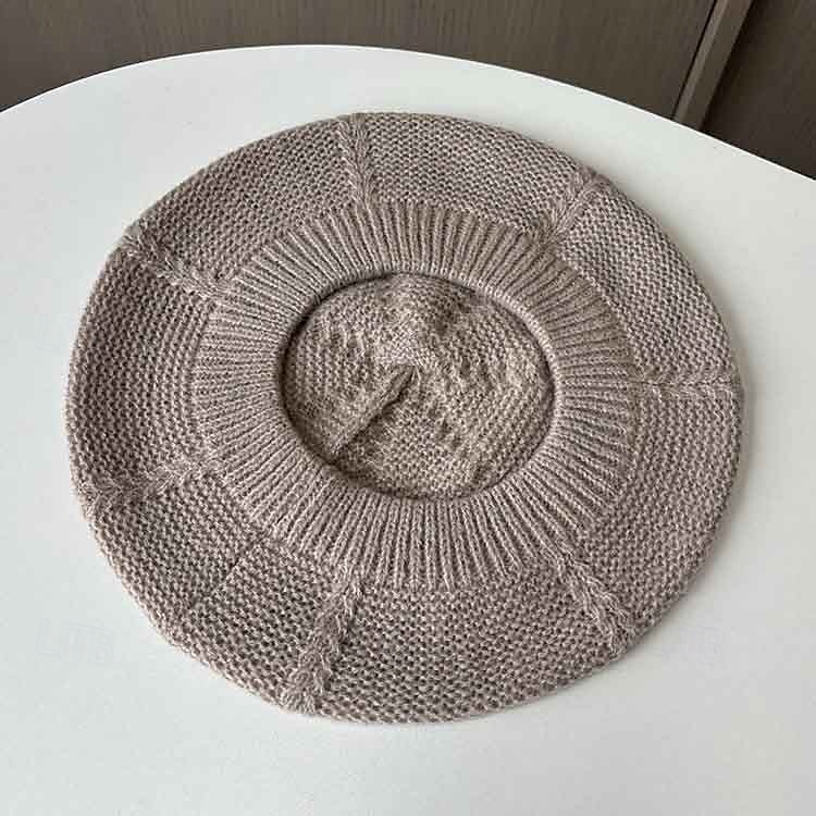 Klobouky Polyester Baret 30. léta Se širší krempou Ležérní Dovolená Čajový dýchánek Dámský den Elegantní Jednoduchý retro S Čistá Barva Barevně dělené Přílba Pokrývky Hlavy 2025 - $17.99 –P4