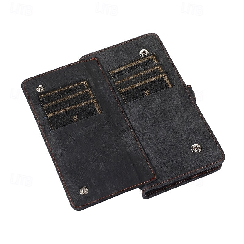 teléfono Funda Para iPhone 16 Pro Max Plus iPhone 15 Pro Max Plus iPhone 14 13 12 11 Pro Max Plus Funda Trasera con Soporte Magnética con cordón Retro TPU Cuero de PU 2025 - $21.99 –P8