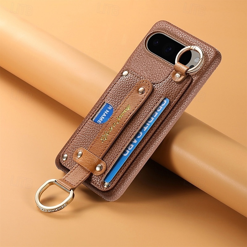 telefon fodral Till Pixel 9 Pro XL Pixel 8 Pro Pixel 8 Pixel 9 Pixel 7 Pixel 7 Pro Pixel 6 Pixel 6 Pro Skal med stativ med handledsrem Kortplats Kontor / företag TPU PU läder 2025 - $18.99 –P15