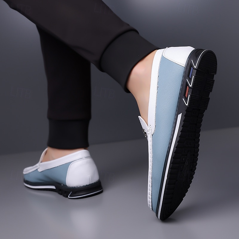 Men's Two-Tone Faux Leather Loafers - Stylish Slip-On Casual Shoes with Comfortable Sole for Daily Wear 2025 - $46.99 –P3