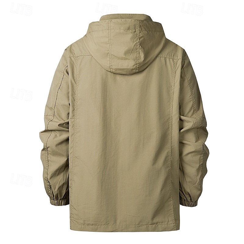 Bărbați Jachetă Softshell Μπουφάν πεζοπορίας În aer liber Rezistent la Vânt Rezistent la Apă Jachetă de vânt Voiaj Kaki Albastru Închis Gri 2025 - $49.99 –P2