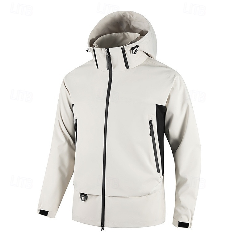 Homens Jaqueta de Trilha Inverno Ao ar livre Prova-de-Água A Prova de Vento Zíper Frontal Jaqueta leve Zip Completo Campismo / Escursão / Espeleologismo Preto Branco Laranja Verde de 2025 por $55.99 –P3