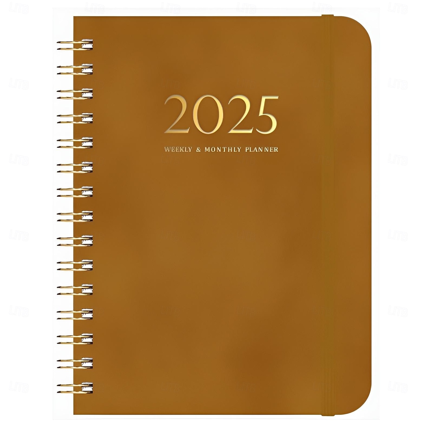 2025 PU-Leder-Kalenderplaner-Notizbuch A5 mit losem Blatt, Wochenplaner, Gummiband-Notizbuch 2025 - $21.99 –P5