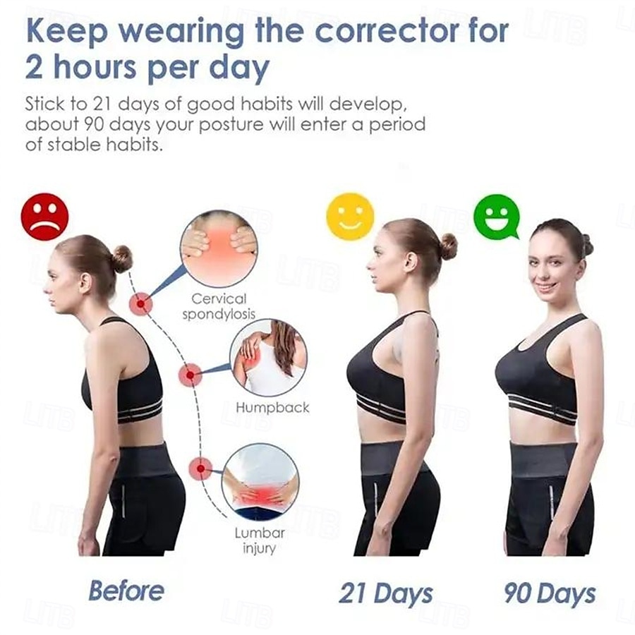 Get A Flat Belly And Perfect Posture Instantly With This Hunchback Corrector With Sensor Vibration Reminder 2025 - $20.99 –P5