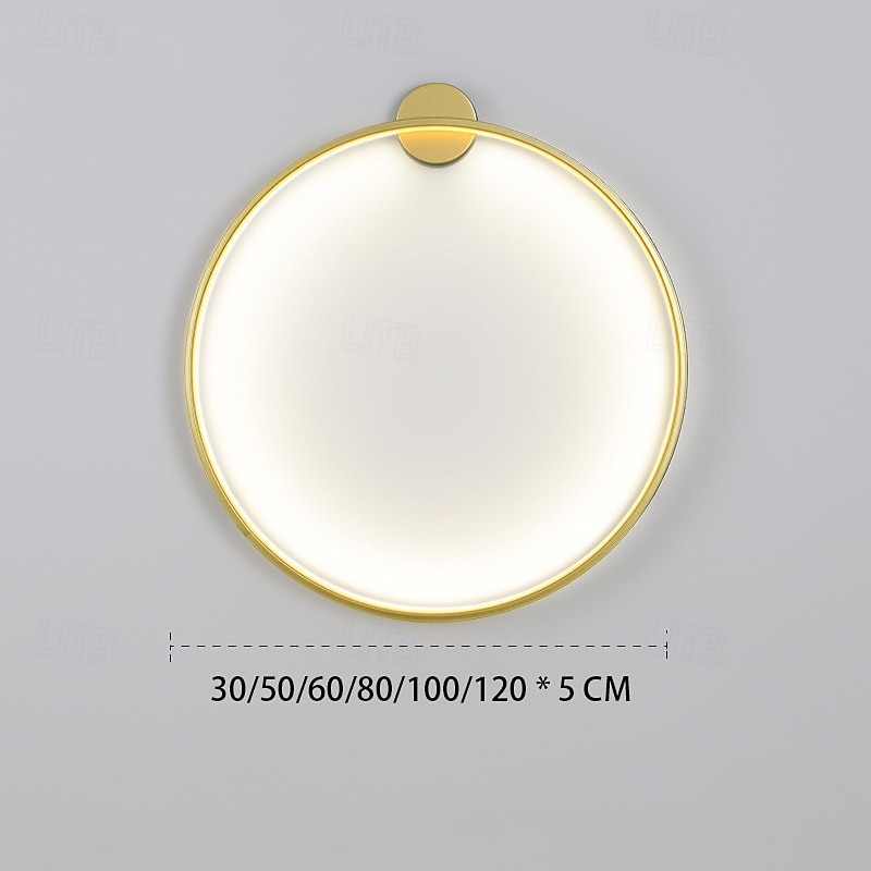 luzes de parede led redondas para ambientes internos, arandelas de parede, luminárias de parede modernas, luminárias de parede circulares de meados do século, decoração de parede, ouro e preto 85-265v de 2025 por $82.99 –P11