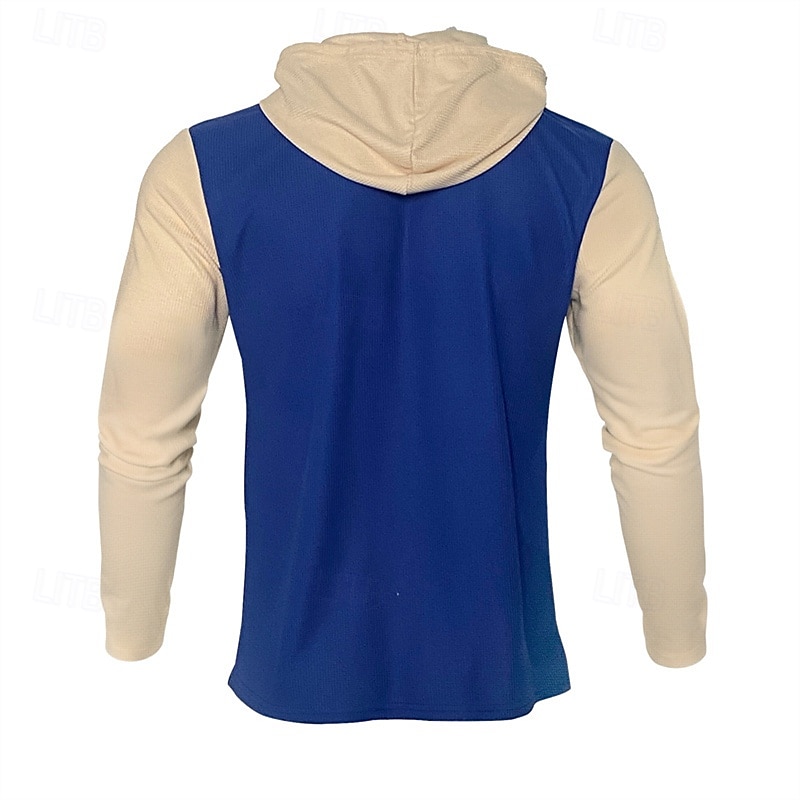 Męskie Bluza z Kapturem Dres Bluza Czarny Biały Królewski błękit Khaki Ciemnoszary Kaptur Pasek 2-częściowa Sport i turystyka Codzienny Święto Moda miejska Podstawowy Codzienny Wiosna i jesień Odzież 2026 - $41.99 –P4