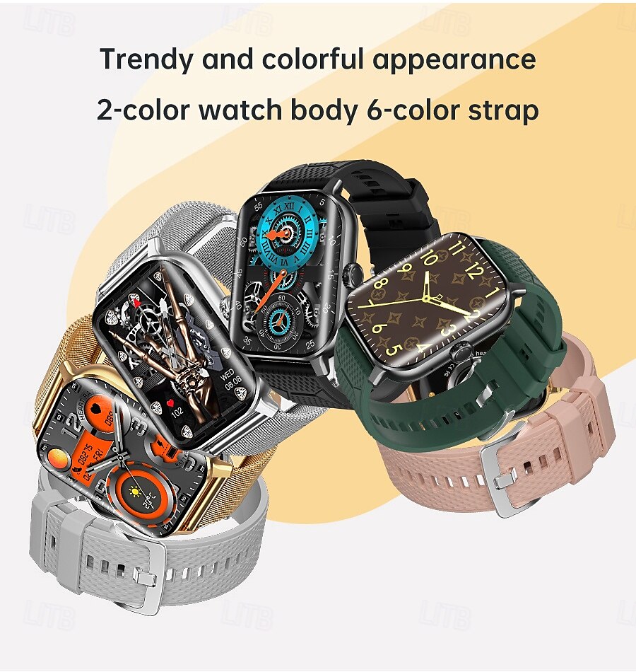 iMosi F12 Smart Watch 2.02 inch Smartwatch Fitness Running Watch Bluetooth Pedometer Call Reminder Activity Tracker Compatible with Android iOS Women Men Hands-Free Calls Media Control Message 2025 - $39.99 –P3