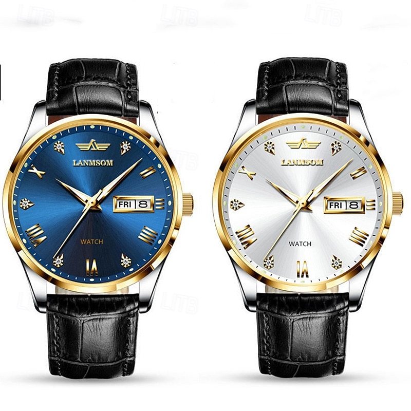 Ceas de mână pentru bărbați Brand Trend Fashion Sports cu calendar dublu nocturn luminos automat complet ceas din oțel 2025 - $23.99 –P8