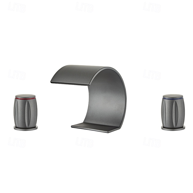 Robinet lavabo - Jet pluie Chrome / Bronze huilé / Nickel brossé Diffusion large Deux poignées trois trousBath Taps de 2025 ? $166.85 –P3