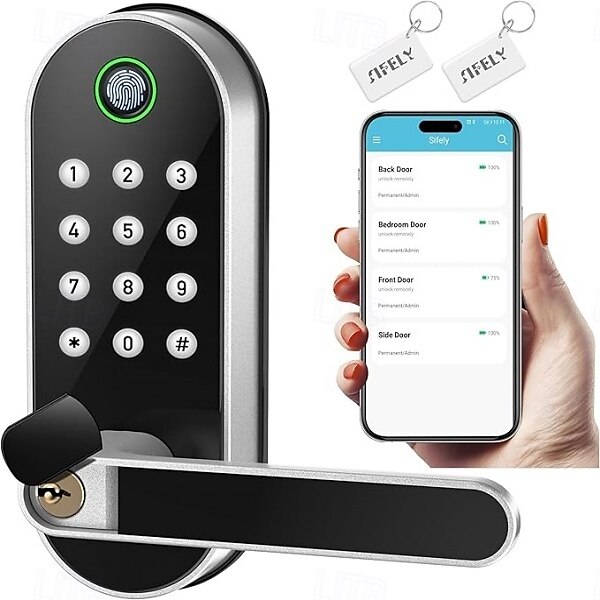F150 Edelstahl Fingerabdrucksperre Smart Home-Sicherheit System Fingerabdruck entriegeln / Passwort freischalten / Schlüssel freischalten Haushalt / Zuhause / Zuhause / Büro Sicherheitstür 2025 - $159.99 –P1