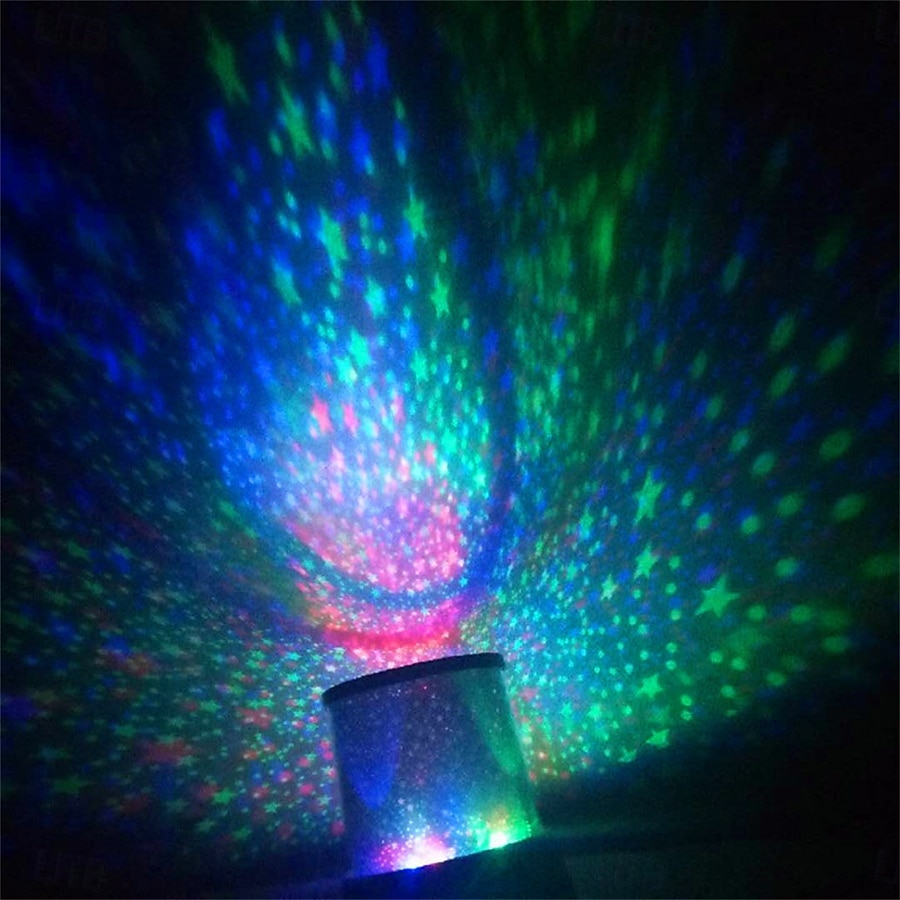stjernehimmel projeksjonslampe led fargerik nattlys atmosfære romantisk kreativ gave knapp type tørr batteri type batteri levering inkluderer ikke 2025 - $16.99 –P8