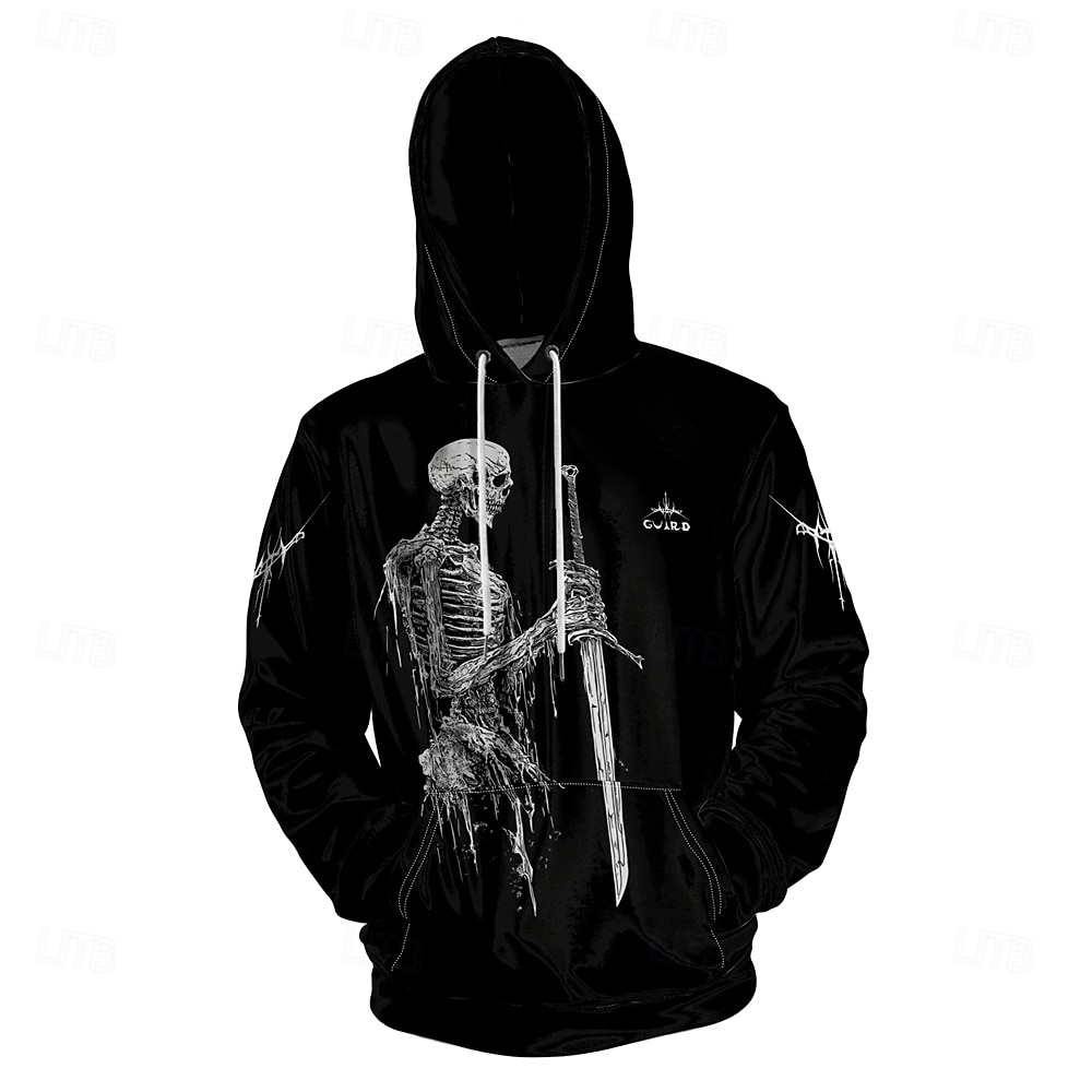 Men's Graphic Dark Hoodie Hoodies Sweatshirt Vacation Daily Classic Casual Long Sleeve Hooded Vacation Sports Outdoor Going out Streetwear Black Printing Spring &  Fall Designer S M L XL XXL 3XL 2026 - $33.99 –P1