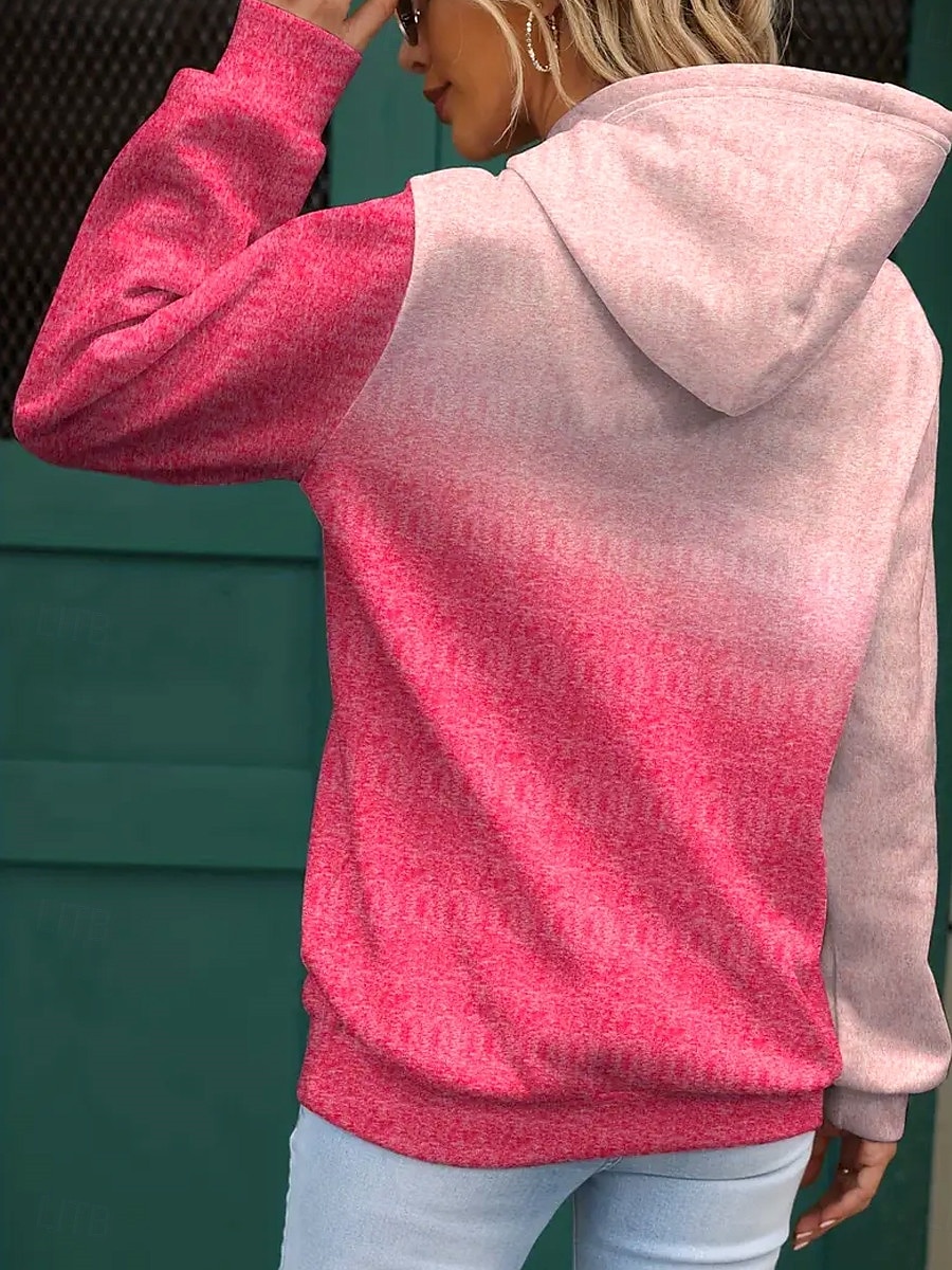 Sudadera con capucha para mujer, sudadera con capucha con estampado de gato para uso diario, informal, de manga larga, microelástica, cómoda, transpirable, de tejido suave para otoño e invierno 2025 - $31.99 –P2