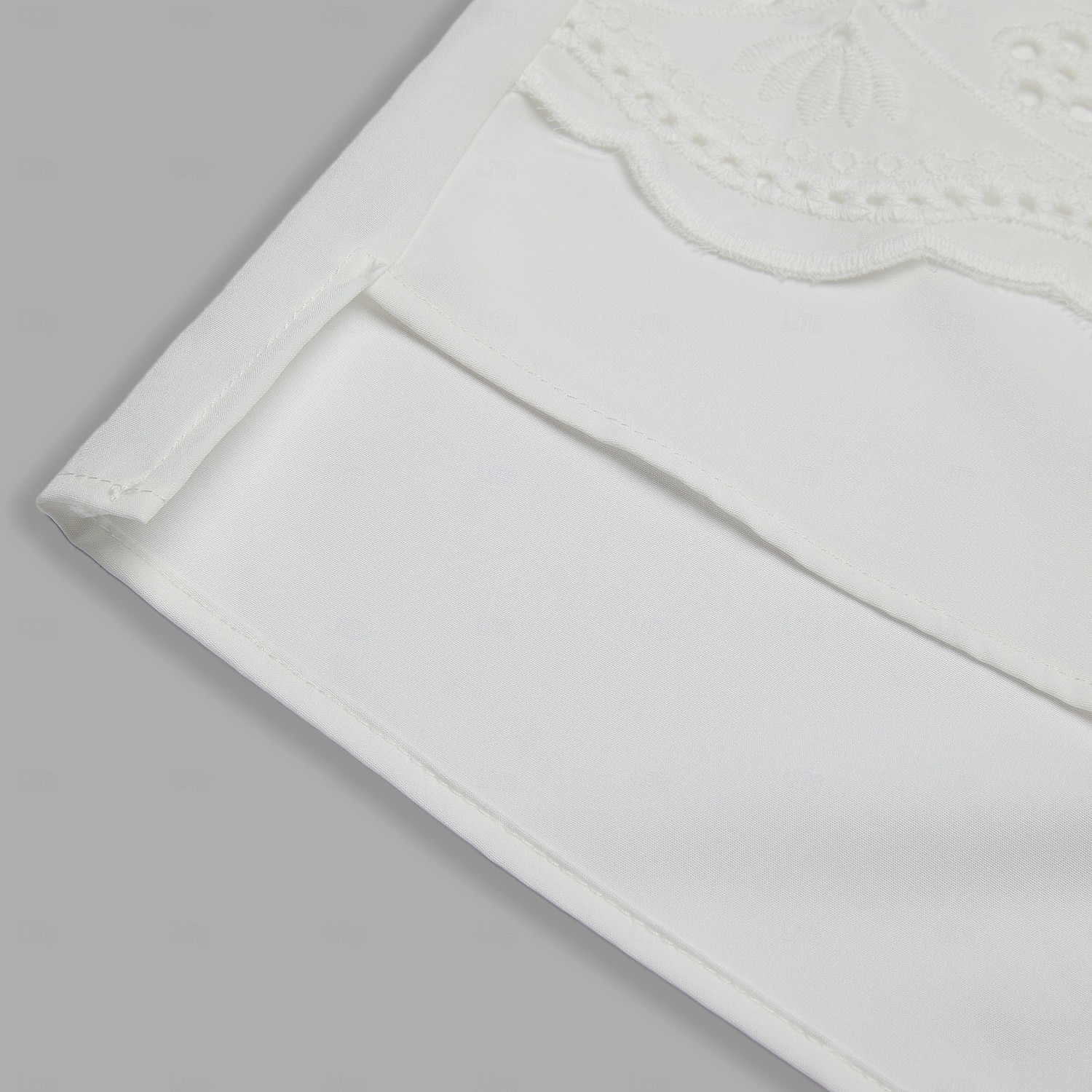 Women's Shirt Blouse Dressy Tops Solid Color Plain Stylish Basic Long Sleeve Notched Neck Regular Tops Daily Embroidered Eyelet Black White Orange Summer Spring Fall 2025 - $23.99 –P6