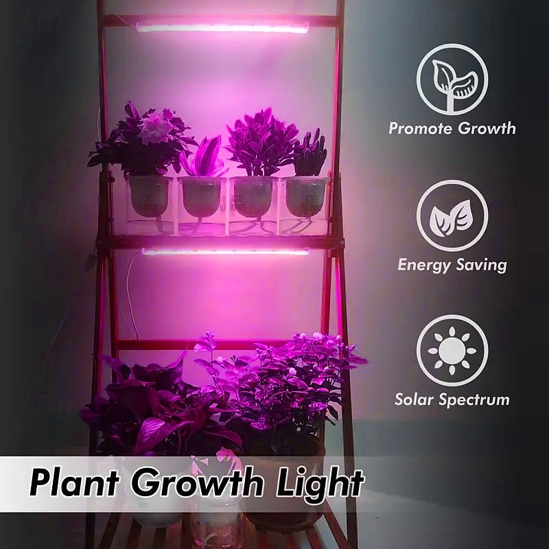 2026年 LED フルスペクトル植物育成ライト 日光育成ランプ USB 5V 屋内植物用 キャビネット 野菜温室 1/2/4個 (棚は含まれません)  コレクション – $13.99 –P8