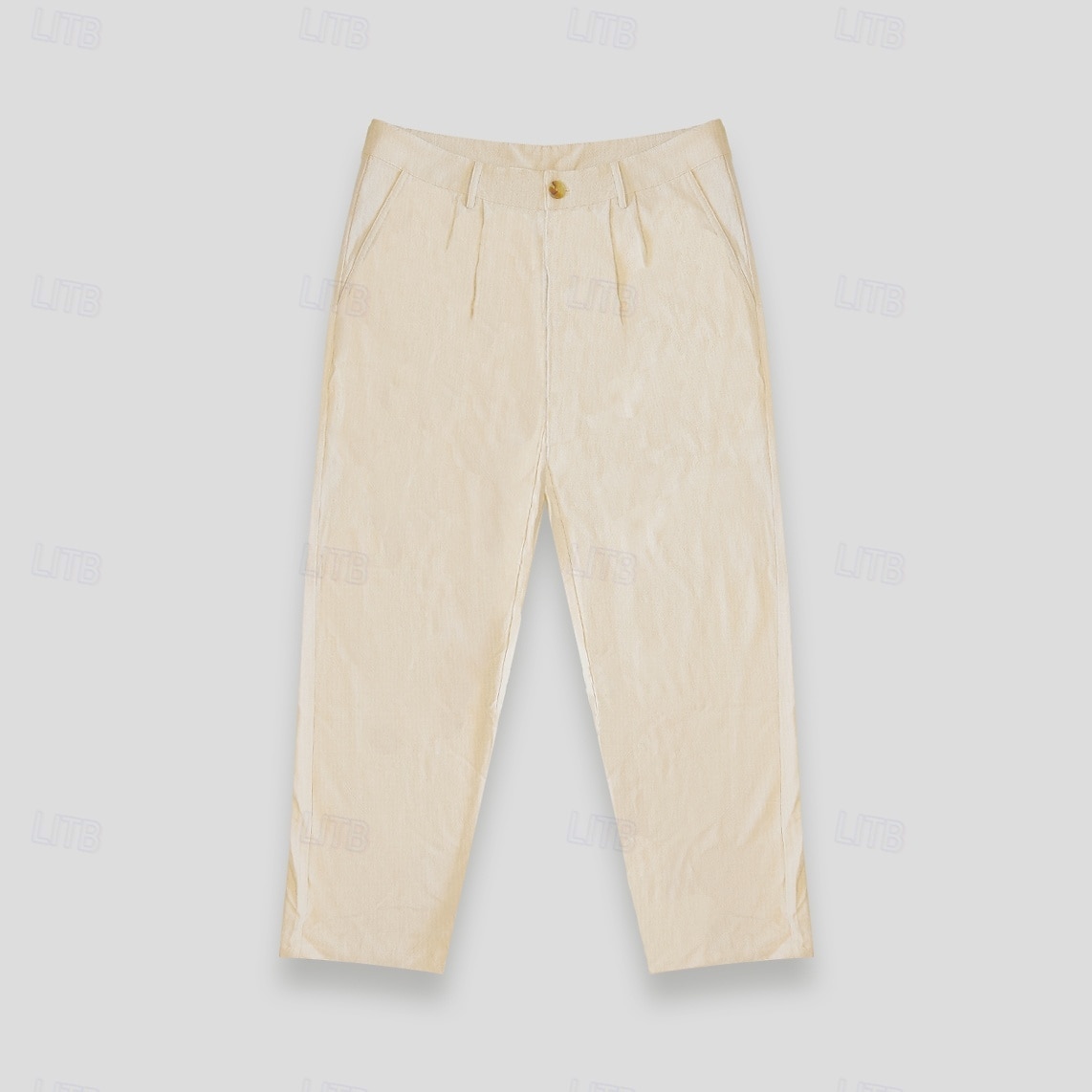Herre Bukser Helfarge Full lengde Formell Bryllup utendørs Elegant Ferie Hvit Beige Mikroelastisk 2025 - $26.99 –P4