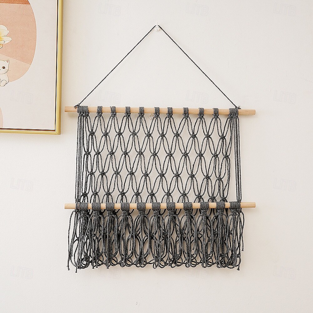Macrame Hanging Basket for Fruit and Vegetable Storage Boho Kitchen Storage Basket Macrame Fruit Hammock Vegetable Fruit Holder Mesh Fruit Bowl Macrame Braided Decoration 2025 - $58.99 –P3