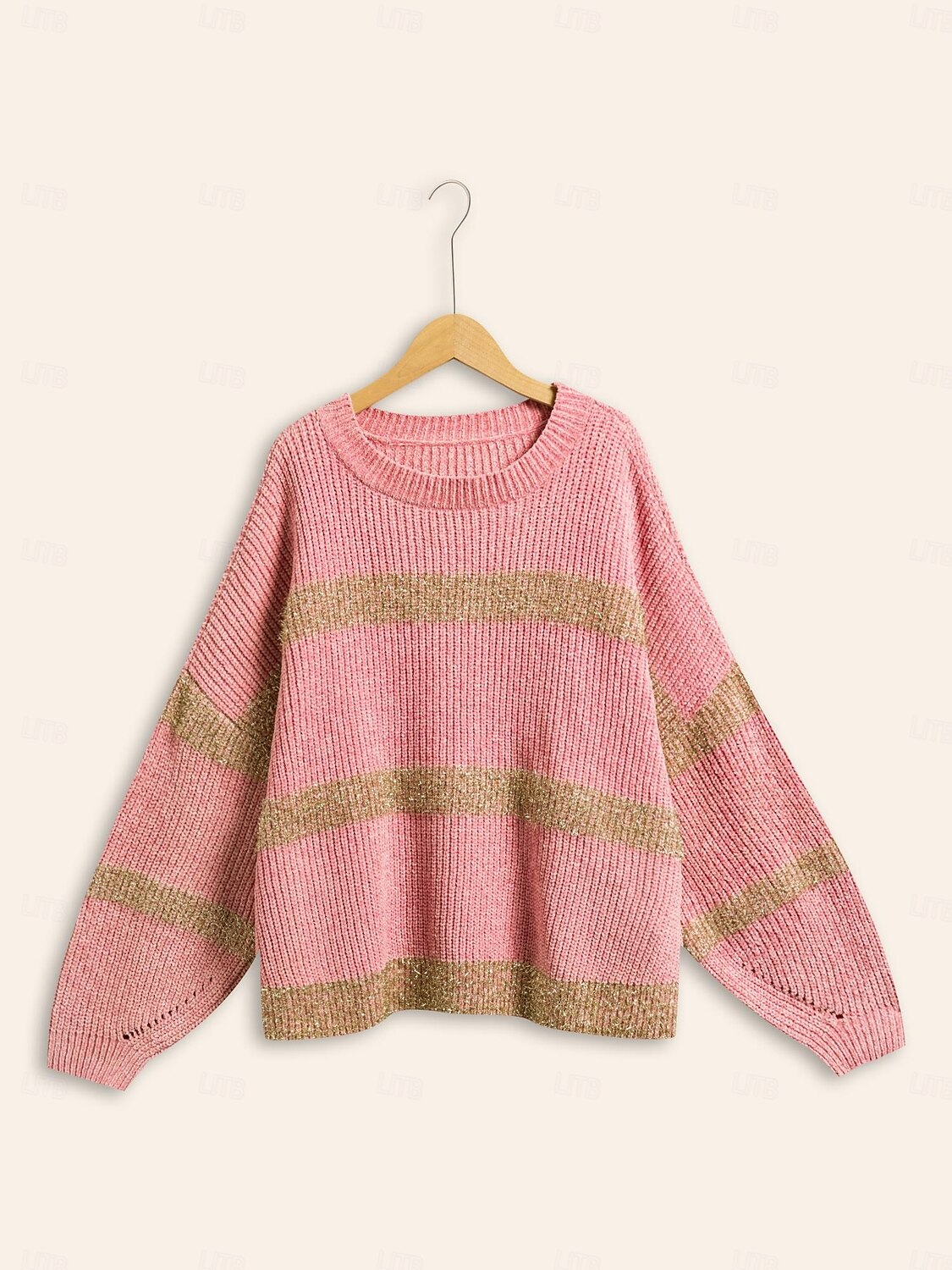 Per donna Felpa Girocollo A coste Maglia Ciniglia Manica normale Autunno inverno Informale Maglia Manica lunga Banda Rosa Rosso S M L del 2025 a $69.99 -P14