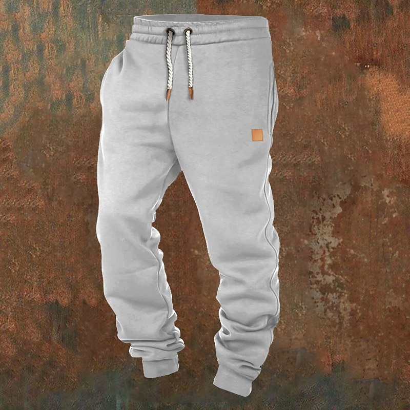 Herre Joggebukser Jogger Bukser Lomme Snorer Elastisk midje عادي Komfort Sport & Utendørs Daglig Mote Fritid Militærgrønn Svart Mikroelastisk 2026 - $17.99 –P3