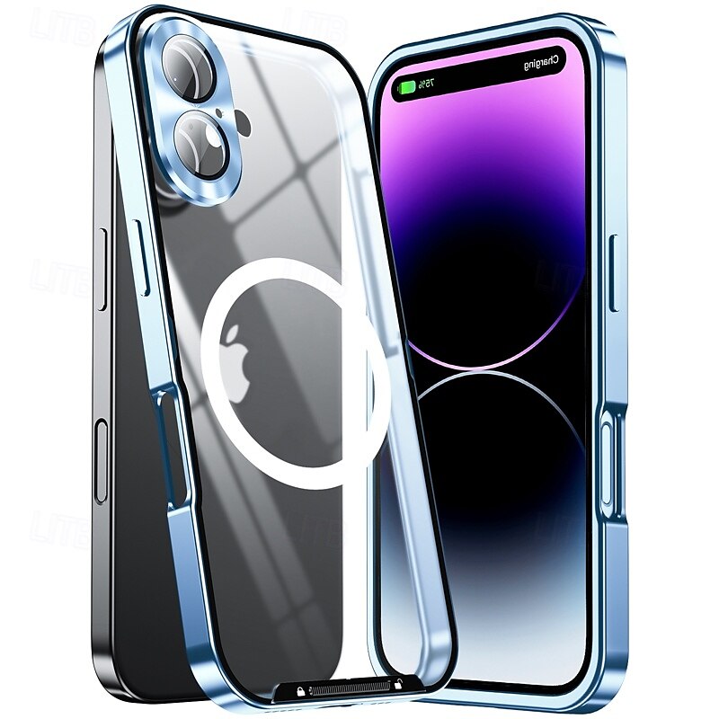 טלפון מגן עבור אייפון 16 פרו מקס iPhone 15 Pro Max iPhone 14 Pro Max אייפון 13 פרו מקס מארז ספיחה מגנטי עם Magsafe מגן עדשות מצלמה תמיכה בטעינה אלחוטית עמיד בזעזועים אקרילי סגסוגת אלומיניום 2025 - $28.99 –P4