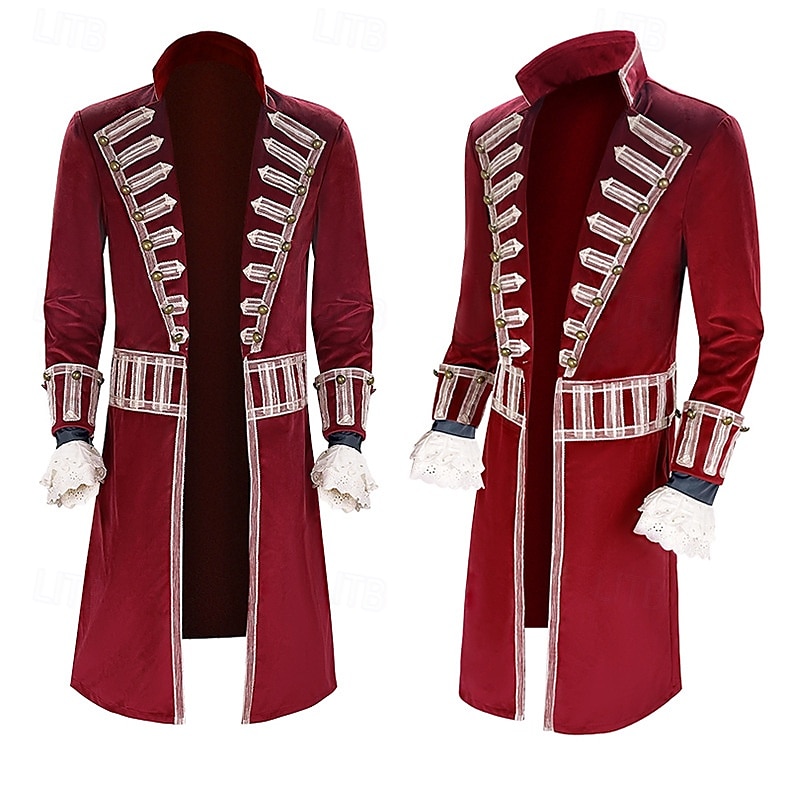 Captain Hook Coat Rococo Medieval Movie Cosplay for Men's Adults' Masquerade Party 2025 - $82.99 –P1