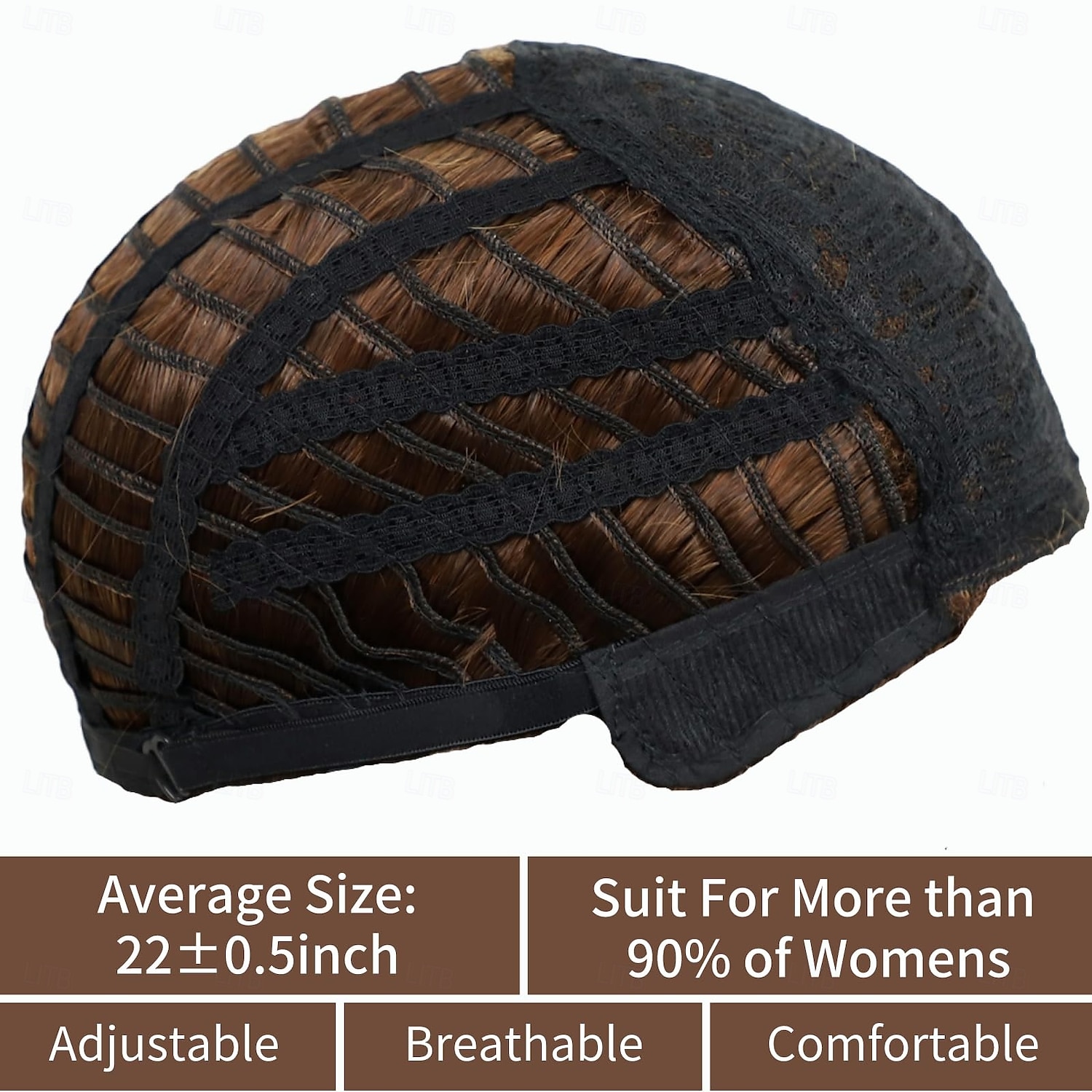 Pelucas bob cortas de color marrón para mujeres, peluca sintética de color marrón mezclado con rubio con flequillo, peluca de fiesta diaria de aspecto natural 2026 - $19.99 –P7