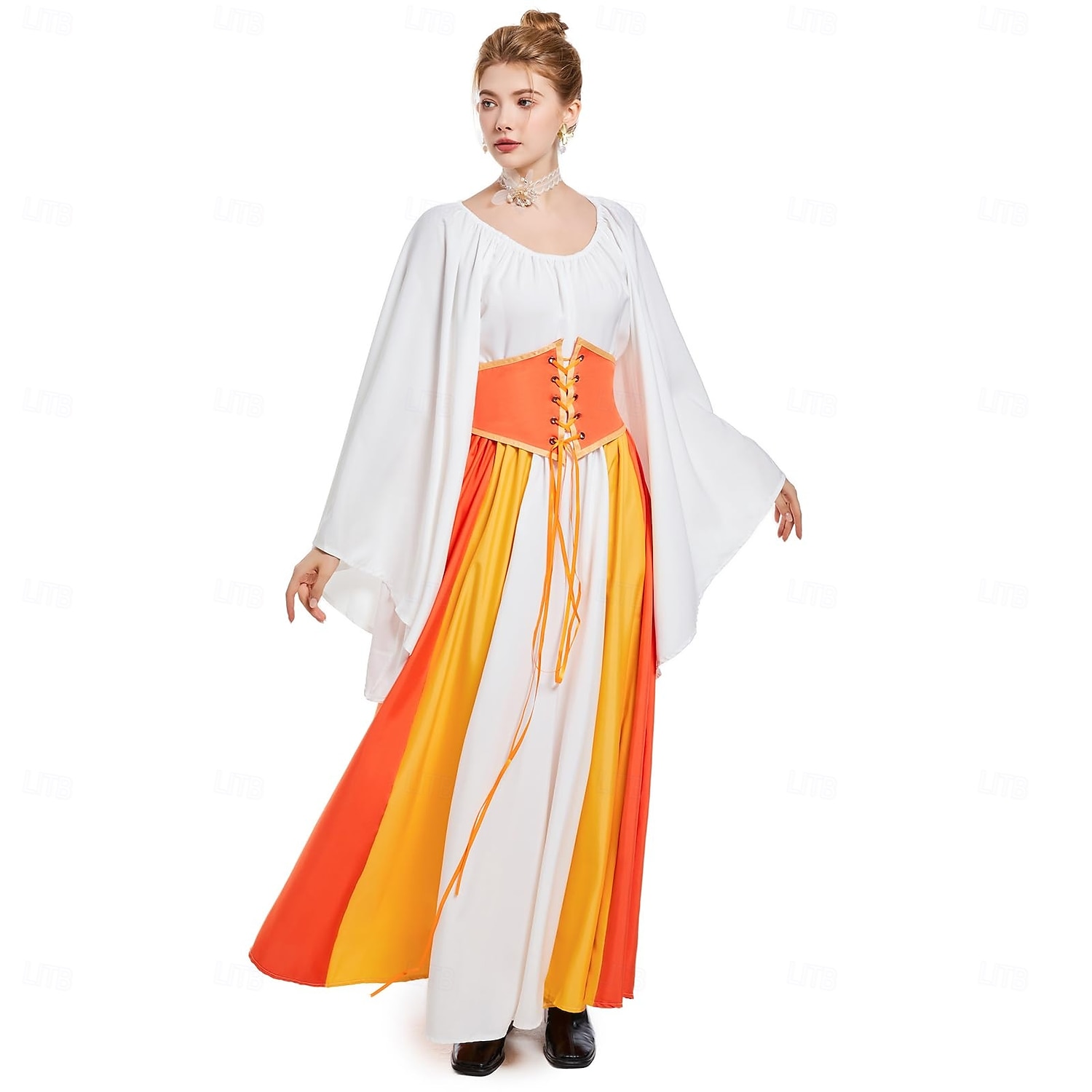 Retro Středověké Renesanční Šaty Šaty inspirované Regency Ren Faire Elf Viking Elfí Dámské Keltské Pirát Fantazie předvečer Všech svatých Karneval Plesová maškaráda Párty LARP Ren Faire Dospělé Šaty 2025 - $46.99 –P20