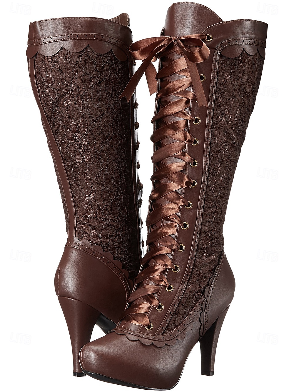 Rococó Barroco Vitoriano Sapatos Botas Longas Salto Alto Mulheres Dia Das Bruxas Carnaval Baile de Máscaras Espetáculo Festa / Noite Mascarilha Adulto Sapatos de 2025 por $49.99 –P12