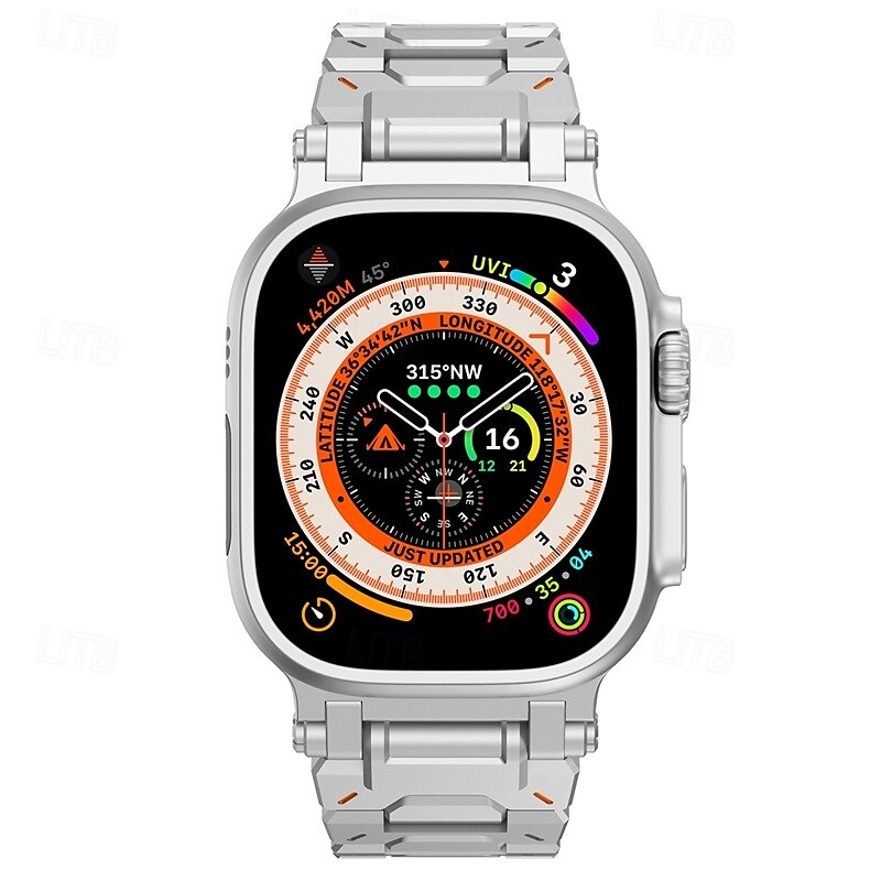 Solo Loop Kompatibilis valamivel Apple Watch óraszíj 42mm 44mm 45mm 49mm Fém kapocs Állítható Rozsdamentes acél Csere óraszíj mert iwatch Ultra 2 Series 9 8 7 SE 6 5 4 3 2 1 2025 - $42.99 –P12