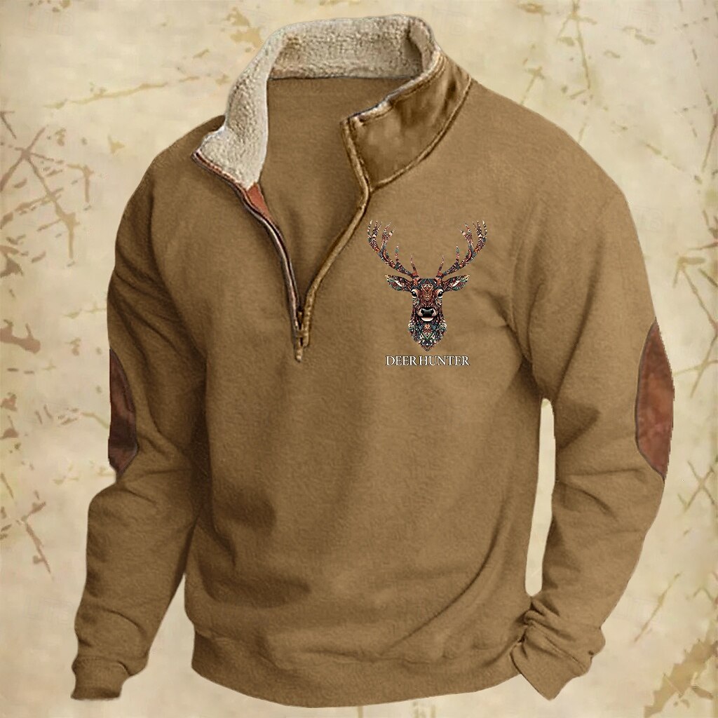 Męskie Bluza dresowa Bluza z zamkiem błyskawicznym Czarny Granatowy Khaki Jasnoszary Pół zamek Równina Święta Sport i turystyka Codzienny Święta Moda miejska Nowoczesne Zima Wiosna i jesień Odzież 2025 - $27.99 –P5