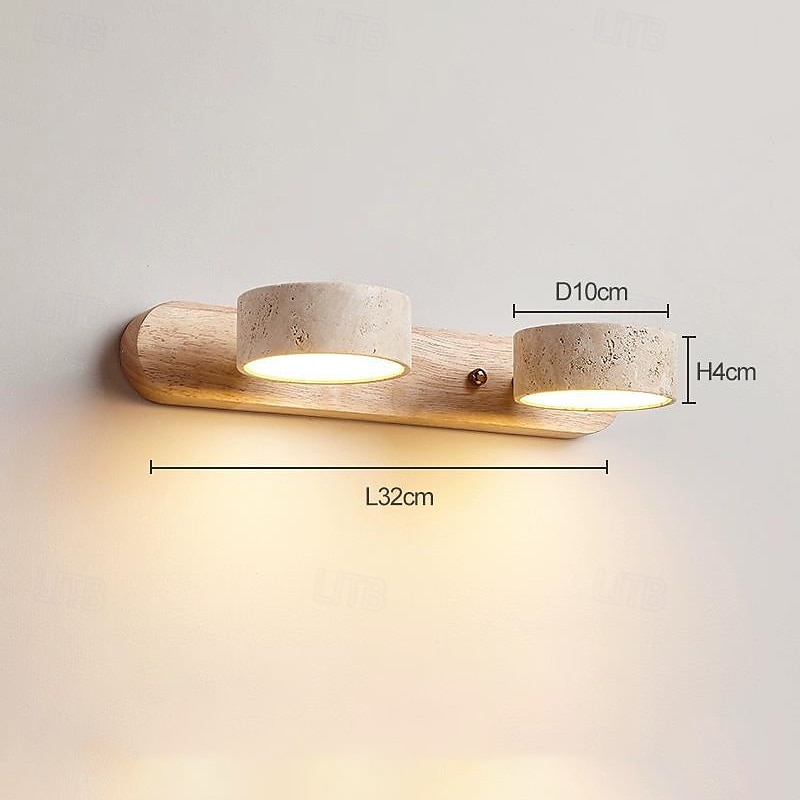 Wood Wall Sconce Wall Light Vanity Light with Rotatable Cylinder Lampshade Over Mirror Wall Lighting 110-240V 2026 - $310.29 –P1