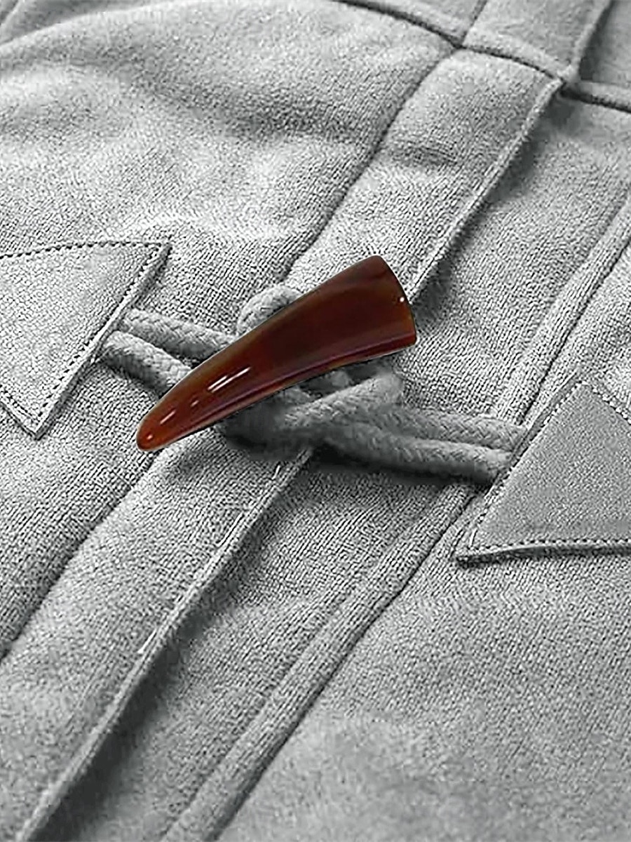 Dam Vinterkappa Teddyrock Utomhus Gata Dagliga kläder Höst Vinter Lång Täcka Normal Håller värmen Andningsfunktion Stylish Ledigt Jacka Långärmad Slät Med fickor Vin Kaki Grå 2025 - $44.99 –P15