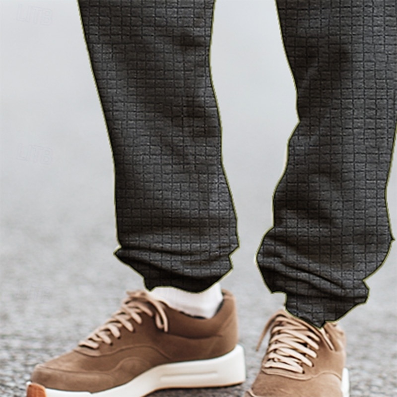 Herren Jogginghose Trainingshose Jogginghose Jogger Hose Hosen Waffelhose Tasche Glatt Weich Draussen In voller Länge Casual Täglich Wochenende Sport Modisch Schwarz Blau Mikro-elastisch 2025 - $23.99 –P3
