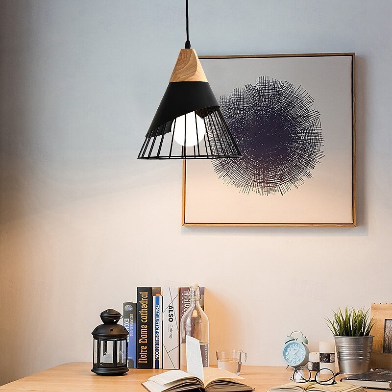 lampada a sospensione macaron nordica lampada a sospensione moderna a led e27 lampada a sospensione a led ferro legno 110-240v del 2025 a $111.99 –P4