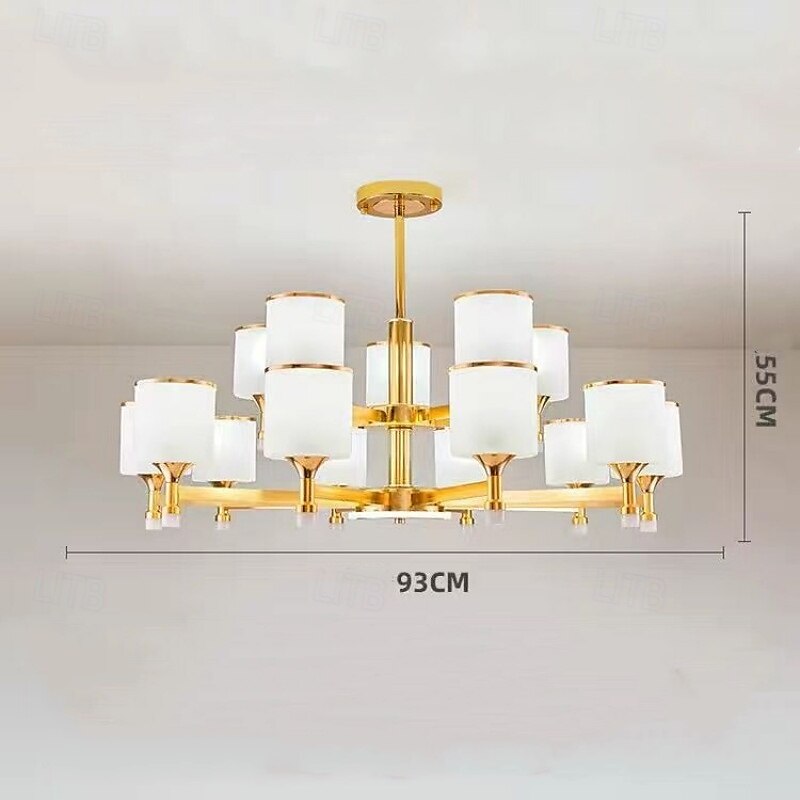 moderne lysekrone taklampe led pendellys moderne innfelt taklampe for spisestue stue svart gylden 6/8/10/15-lys 110-240v 2025 - $208.03 –P1