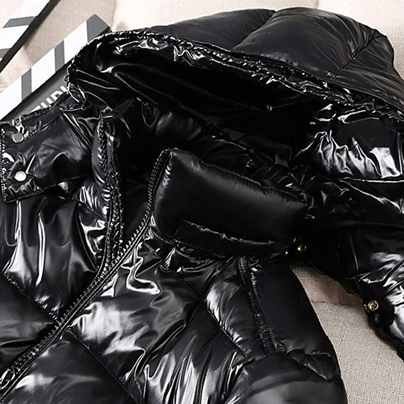 Homme Veste d'Hiver Doudoune Rembourré Poche Duvet de Canard Blanc Usage quotidien Rendez-vous Vacances Normal Mode Décontractées Confortable Chaud Automne hiver Couleur unie / unie Noir Rouge de 2025 ? $69.99 –P7