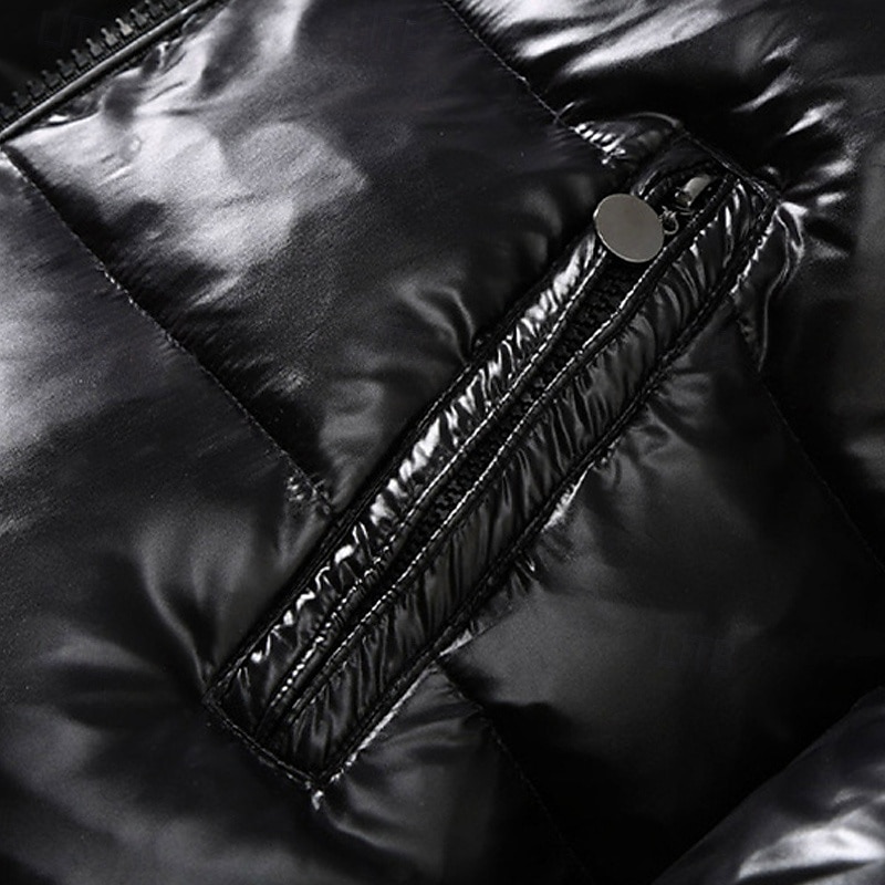 Homme Veste d'Hiver Doudoune Rembourré Poche Duvet de Canard Blanc Usage quotidien Rendez-vous Vacances Normal Mode Décontractées Confortable Chaud Automne hiver Couleur unie / unie Noir Rouge de 2025 ? $69.99 –P4