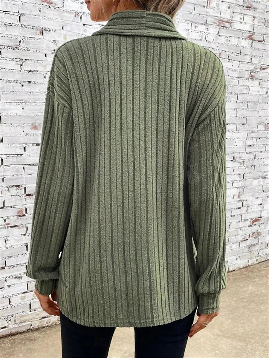 Women's Winter Coat Outdoor Street Daily Wear Fall Winter Regular Coat Regular Fit Thermal Warm Breathable Stylish Casual Jacket Long Sleeve Plain Oversize Blue Green Gray 2025 - $38.99 –P2