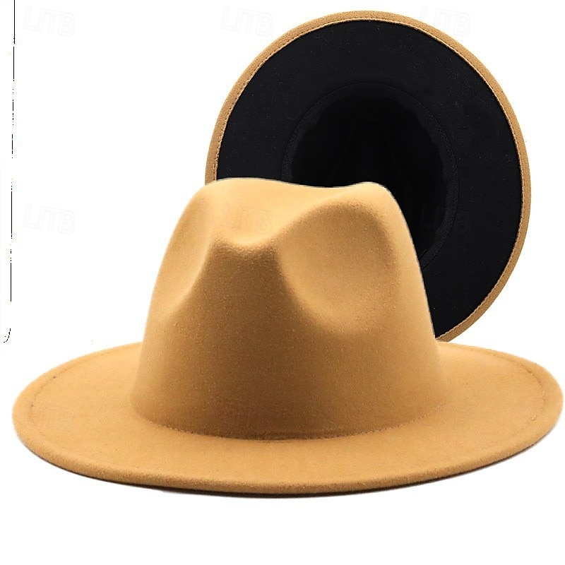 berretto Lana / acrilico Cappello Fedora Formale Matrimonio Semplice Con Colore Puro Copricapo Copricapo del 2025 a $10.99 –P4