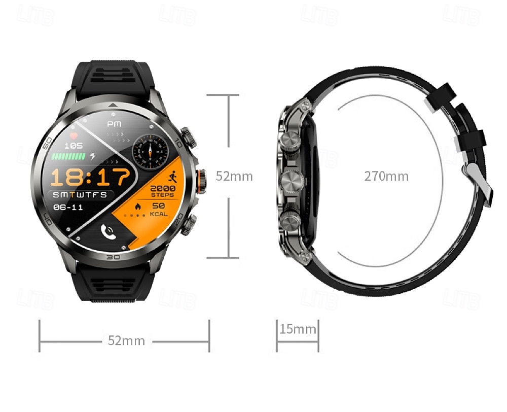 696 H19 Smart Watch 1.95 inch Smartwatch Fitness Running Watch Bluetooth Pedometer Call Reminder Sleep Tracker Compatible with Android iOS Men GPS Hands-Free Calls with Camera IP 67 52mm Watch Case 2025 - $144.99 –P20