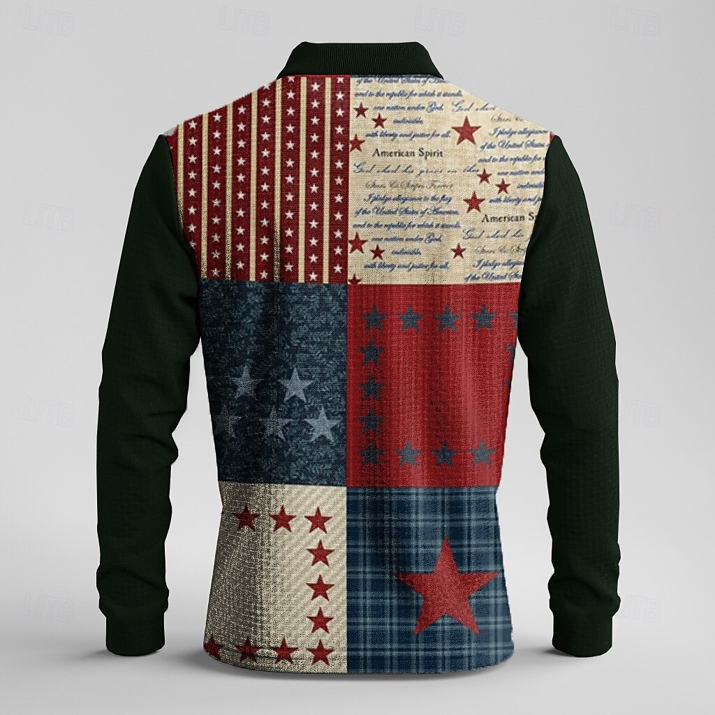 Herren Karomuster Waffel-Poloshirts Golfshirt Langarm Polo-Shirts Hemden mit Kragen Vintage Lässig Urlaubskleidung Formelle Kleidung Festivalkleidung Knöpfe 3D-Druck Frühling Herbst Winter Blau 2025 - $23.99 –P2