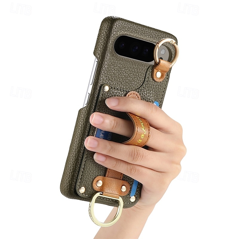 telefon fodral Till Pixel 9 Pro XL Pixel 8 Pro Pixel 8 Pixel 9 Pixel 7 Pixel 7 Pro Pixel 6 Pixel 6 Pro Skal med stativ med handledsrem Kortplats Kontor / företag TPU PU läder 2025 - $18.99 –P5