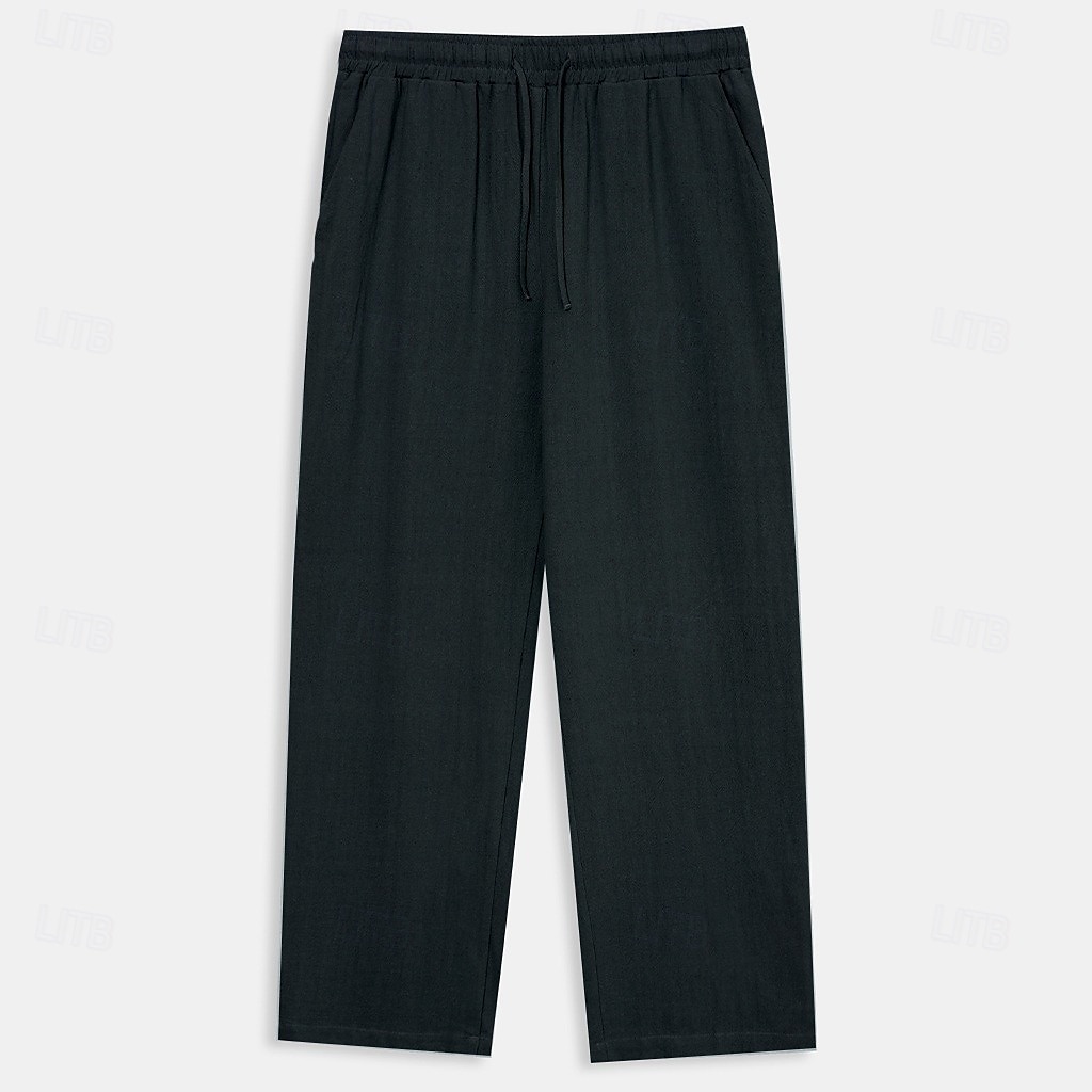 Per uomo Pantaloni Semplice Lunghezza intera Casuale Quotidiano Nero Micro-elastico del 2025 a $12.39 –P2
