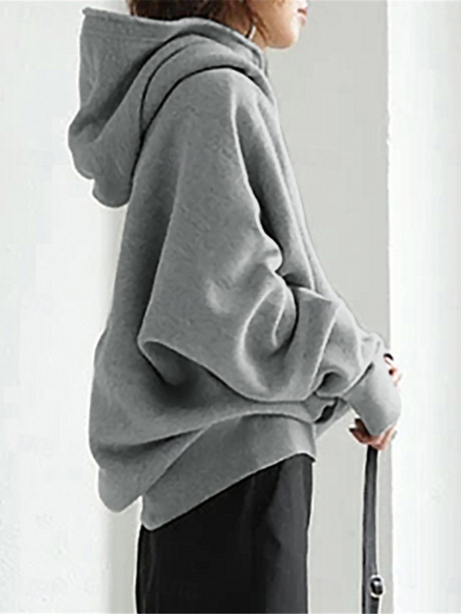 Mujer Chaqueta con capucha Exterior Calle Ropa Cotidiana Otoño Invierno Regular Abrigo Ajuste regular Mantiene abrigado Transpirable Elegante Casual Chaquetas Manga Larga Plano Con bolsillos Full Zip 2025 - $27.99 –P3