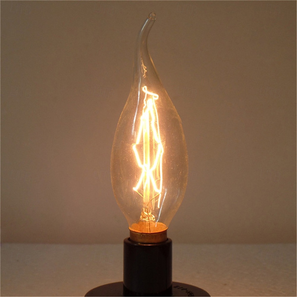 Lampe à bougie rétro C35L 40 W E14 Ampoule Edison vintage à intensité variable, lumière à incandescence décorative pour la maison &barre 1/10 pièces de 2025 ? $11.99 –P2