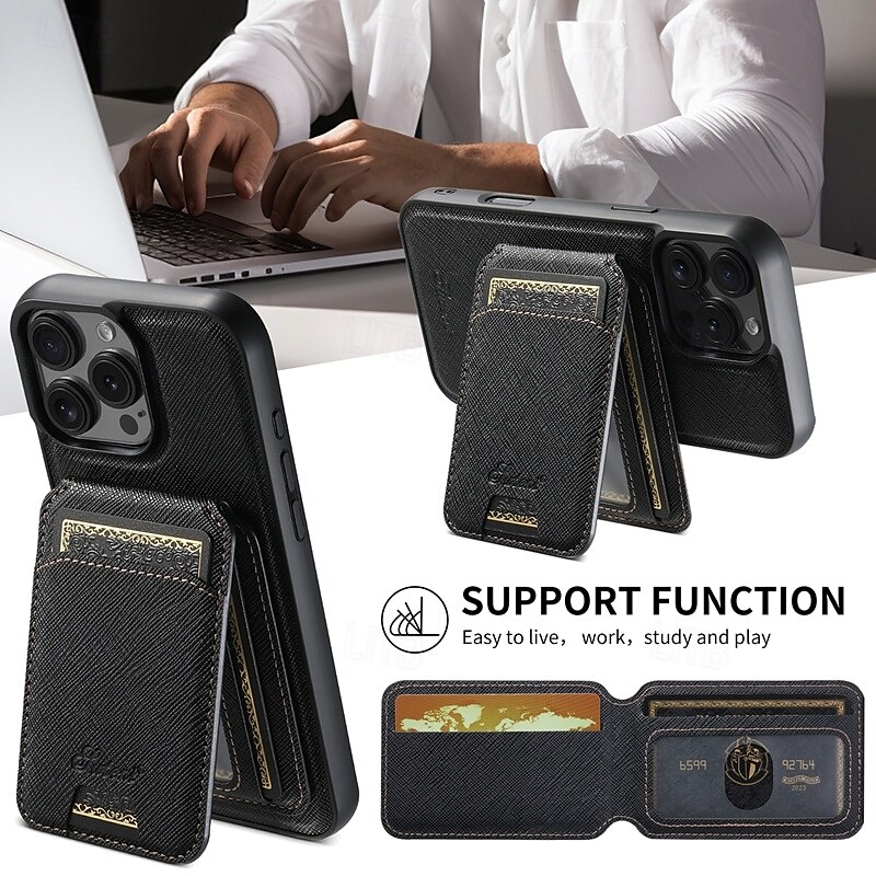 Phone Case For iPhone 16 Pro Max Plus iPhone 15 Pro Max Plus iPhone 14 13 12 Pro Max Plus iPhone 14 Pro Max iPhone 13 12 Pro Max Back Cover with Stand Holder Detachable Magnetic Retro TPU PC PU 2025 - $24.99 –P8