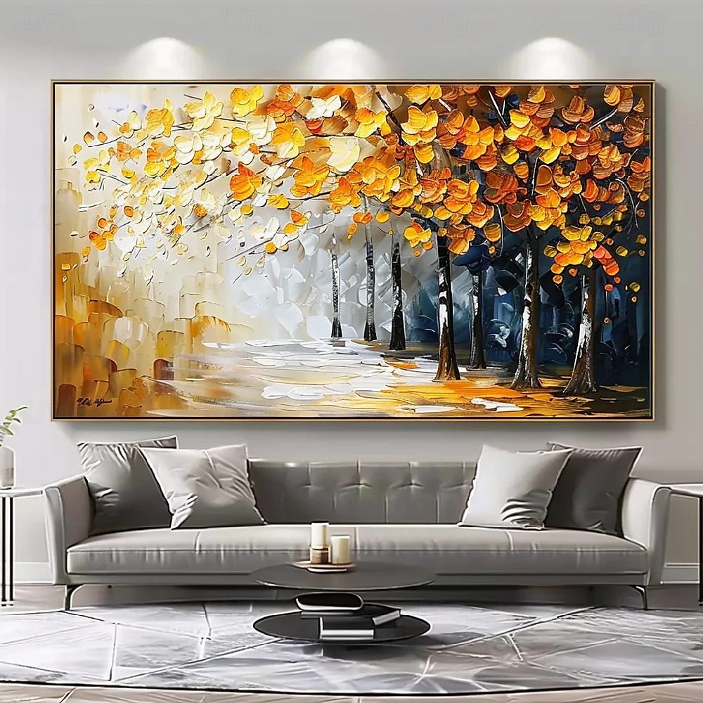 impressionism oljemålning handmålade abstrakta höstlandskapsmålningar på duk handgjorda landskapstexturerad målning väggkonst oljemålning handmålad höstmålning för vardagsrum väggdekoration 2025 - $116.99 –P5